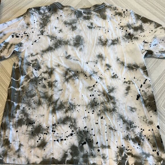 Chrldr Women’s Tie Dye and Splatter Lightning Bolt Wide T-Shirt, Size S - Picture 6 of 6